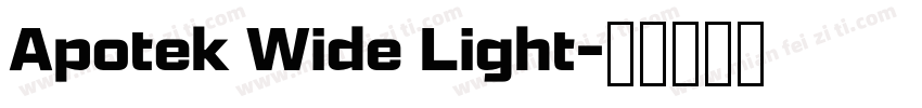 Apotek Wide Light字体转换
